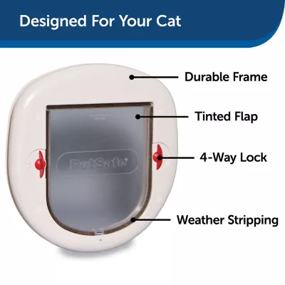 PetSafe Staywell Big Cat/Small Dog Pet Door, Plastic Flap, Magnetic Weather Seal, 4 Way Locking System 4 PetSafe Staywell Big Cat/Small Dog Pet Door, Plastic Flap, Magnetic Weather Seal, 4 Way Locking System - Image 4