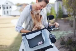 Snoozer Pet Bicycle Basket, 10 In. X 13 In. X 10 In., Compatible With Pets Up To 15 Lb., Grey/Black 5 Snoozer Pet Bicycle Basket, 10 In. X 13 In. X 10 In., Compatible With Pets Up To 15 Lb., Grey/Black -Pet Supply Store 1170242 A2