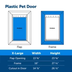 PetSafe Plastic X-Large Pet Door, 220 Lb. Capacity -Pet Supply Store 1181942 A4