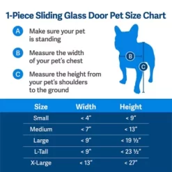 PetSafe Freedom Aluminum Patio Panel Pet Door -Pet Supply Store 1181957 A2