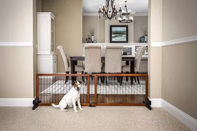 Carlson Design Paw Extra Wide Freestanding Pet Gate, 40 In. To 70 In. 1 Carlson Design Paw Extra Wide Freestanding Pet Gate, 40 In. To 70 In.