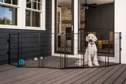 Carlson Outdoor 2-in-1 Extra Tall Super Wide Pet Gate And Pet Yard, 144 In.