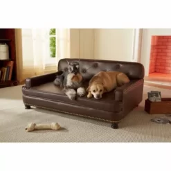 Enchanted Home Pet Ultra-Plush Library Pet Sofa, Brown
