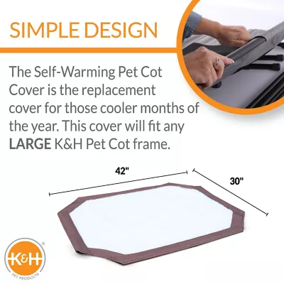K&H Pet Products Self-Warming Pet Cot Cover 2 K&H Pet Products Self-Warming Pet Cot Cover - Image 2