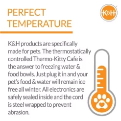 K&H Pet Products Thermo-Kitty Cafe Cat Feeder, Stainless/Black, 2-Bowls 12 Ounce + 24 Ounce -Pet Supply Store 1240723 A5