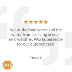 K&H Pet Products Thermo-Kitty Cafe Cat Feeder, Stainless/Black, 2-Bowls 12 Ounce + 24 Ounce -Pet Supply Store 1240723 A6