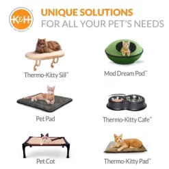 K&H Pet Products Thermo-Kitty Deluxe Hooded Cat Bed -Pet Supply Store 1240763 A6
