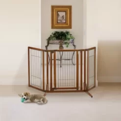 Richell Premium Plus Freestanding Pet Gate With Door