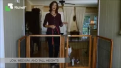 Richell Convertible Elite Pet Gate, 4-Panel -Pet Supply Store 1258855 VIDEO 1 480x270 1200k