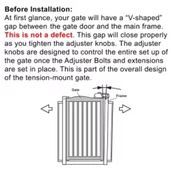 Richell One-Touch Pet Gate II, 32.1-36.4 In. -Pet Supply Store 1258857 A5