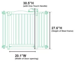 Richell One-Touch Pet Gate II, 32.1-36.4 In. -Pet Supply Store 1258857 A6