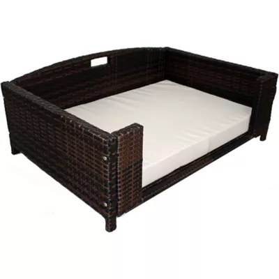 Iconic Pet Rattan Indoor/Outdoor Rectangular Pet Bed 2 Iconic Pet Rattan Indoor/Outdoor Rectangular Pet Bed - Image 2