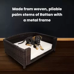 Iconic Pet Rattan Indoor/Outdoor Rectangular Pet Bed 19 Iconic Pet Rattan Indoor/Outdoor Rectangular Pet Bed -Pet Supply Store 1274519 A3