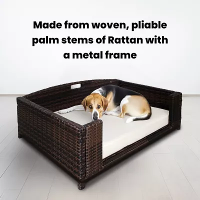 Iconic Pet Rattan Indoor/Outdoor Rectangular Pet Bed 11 Iconic Pet Rattan Indoor/Outdoor Rectangular Pet Bed - Image 11
