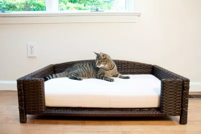 Iconic Pet Rattan Indoor/Outdoor Rectangular Pet Bed 13 Iconic Pet Rattan Indoor/Outdoor Rectangular Pet Bed - Image 13