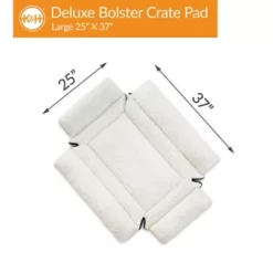 K&H Pet Products Deluxe Natural Dog Bolster Crate Pad Mat, Large 25 X 37 Inches -Pet Supply Store 1277106 A2