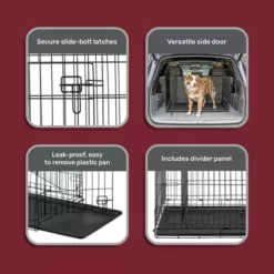 Retriever 2-Door Metal Wire Pet Crate -Pet Supply Store 1294897 A2