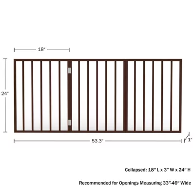 PETMAKER Freestanding Wooden Pet Gate 2 PETMAKER Freestanding Wooden Pet Gate - Image 2