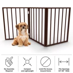 PETMAKER Freestanding Wooden Pet Gate 13 PETMAKER Freestanding Wooden Pet Gate -Pet Supply Store 1297359 A3