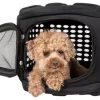 Pet Life Circular Shelled Perforate Lightweight Collapsible Military Grade Transporter Pet Carrier