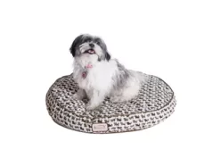 Armarkat Canvas Round Dog Cushion Pet Bed Pad With Removable Cover