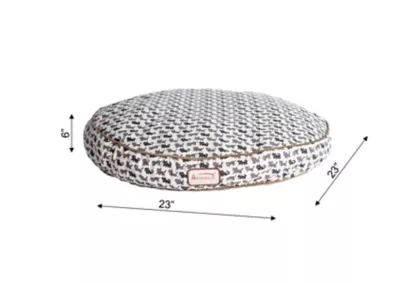 Armarkat Canvas Round Dog Cushion Pet Bed Pad With Removable Cover 6 Armarkat Canvas Round Dog Cushion Pet Bed Pad With Removable Cover - Image 6