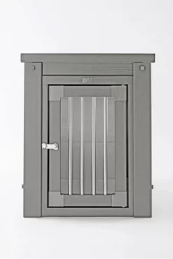 New Age Pet InnPlace 1-Door ECOFLEX Crate & End Table Made With ECOFLEX, Gray -Pet Supply Store 1317654 A4