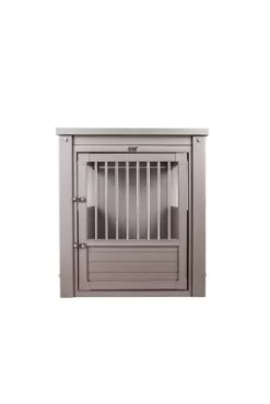 New Age Pet InnPlace 1-Door ECOFLEX Crate & End Table Made With ECOFLEX, Gray -Pet Supply Store 1317654 A6