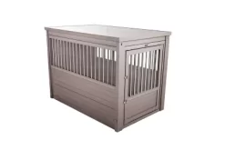 New Age Pet InnPlace 1-Door ECOFLEX Crate & End Table Made With ECOFLEX, Gray -Pet Supply Store 1317654 A7