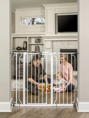 Regalo Extra Tall Widespan Pet Gate, 29 In. To 49 In., White 2 Regalo Extra Tall Widespan Pet Gate, 29 In. To 49 In., White - Image 2