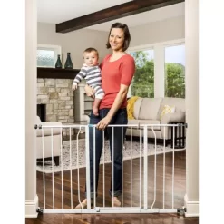 Regalo Easy Open Baby Gate, Pressure Mount With 2 Included Extension Kits, 29 In. To 47 In.