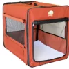 Go Pet Club Polyester Soft Dog Crate, 32 In., Brown