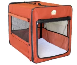 Go Pet Club Polyester Soft Dog Crate, 32 In., Brown