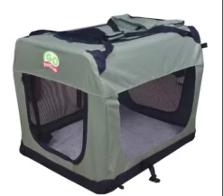 Go Pet Club Polyester Soft Dog Crate, 28 In., Sage -Pet Supply Store 1336128 A3