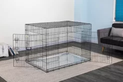 Go Pet Club 2-Door Metal Dog Crate With Divider, 54 In.