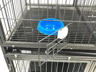 Go Pet Club Heavy-Duty 2-Door Metal Stackable Cat/Dog Crate With Divider And Water Bowls, 44.25 In. 5 Go Pet Club Heavy-Duty 2-Door Metal Stackable Cat/Dog Crate With Divider And Water Bowls, 44.25 In. - Image 5