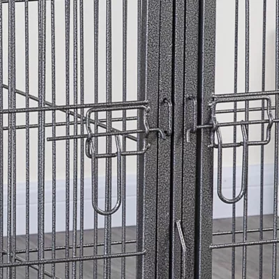 Go Pet Club Heavy-Duty 2-Door Metal Stackable Cat/Dog Crate With Divider And Water Bowls, 44.25 In. 8 Go Pet Club Heavy-Duty 2-Door Metal Stackable Cat/Dog Crate With Divider And Water Bowls, 44.25 In. - Image 8