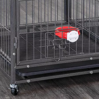 Go Pet Club Heavy-Duty 2-Door Metal Stackable Cat/Dog Crate With Divider And Water Bowls, 44.25 In. 9 Go Pet Club Heavy-Duty 2-Door Metal Stackable Cat/Dog Crate With Divider And Water Bowls, 44.25 In. - Image 9