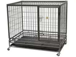 Go Pet Club Heavy-Duty 1-Door Metal Pet Crate, 37 In.