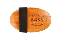 Bass Shine & Condition 100% Natural Bristle/Nylon Pin Pet Grooming Brush With Pure Bamboo Handle, Palm Style, Dark Finish -Pet Supply Store 1350496 A4