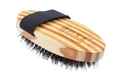 Bass Shine & Condition 100% Natural Bristle/Nylon Pin Pet Grooming Brush With Pure Bamboo Handle, Palm Style, Striped -Pet Supply Store 1350497 A3