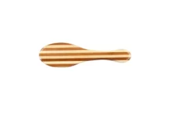 Bass Style & Detangle Pet Brush, 100% Premium Alloy Pin, Pure Bamboo Handle, Small, Oval, Striped Finish, A8 - SB -Pet Supply Store 1350499 A4