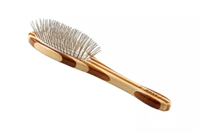 Bass Style & Detangle Pet Brush, 100% Premium Alloy Pin, Pure Bamboo Handle, Medium, Oval Striped Finish, A9 - SB 1 Bass Style & Detangle Pet Brush, 100% Premium Alloy Pin, Pure Bamboo Handle, Medium, Oval Striped Finish, A9 - SB