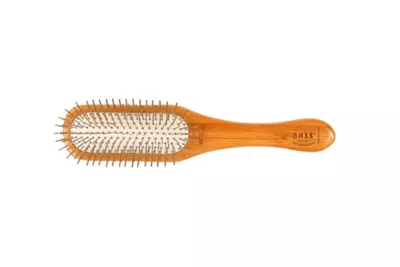 Bass Style & Detangle Pet Brush, 100% Premium Alloy Pin, Pure Bamboo Handle, Medium, Paddle Oak Wood Finish, A11 - DB 2 Bass Style & Detangle Pet Brush, 100% Premium Alloy Pin, Pure Bamboo Handle, Medium, Paddle Oak Wood Finish, A11 - DB - Image 2