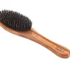 Bass Shine & Condition Pet Brush, 100% Premium Natural Bristle, Pure Bamboo Handle, Full Oval, Oak Wood Finish, A14 - DB