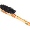 Bass Shine & Condition Pet Brush, 100% Premium Natural Bristle, SOFT Pure Bamboo Handle, Striped Finish, A15 - SB