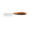 Bass Style & Detangle Pet Comb, 100% Premium Alloy Pin, Staggered Tooth, Pure Bamboo Handle, Oak Wood Finish, A18 - DB