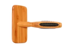 Bass De-matting Pet Brush, 100% Premium Alloy Pin, FIRM Pure Bamboo Handle, Medium, Slicker Style, Oak Wood Finish, A20 - DB 9 Bass De-matting Pet Brush, 100% Premium Alloy Pin, FIRM Pure Bamboo Handle, Medium, Slicker Style, Oak Wood Finish, A20 - DB -Pet Supply Store 1350522 A4