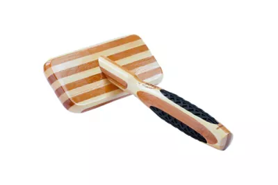 Bass De-matting Pet Brush, 100% Premium Alloy Pin, SOFT Pure Bamboo Handle, Medium, Slicker Style, Striped Finish, A23 - SB 4 Bass De-matting Pet Brush, 100% Premium Alloy Pin, SOFT Pure Bamboo Handle, Medium, Slicker Style, Striped Finish, A23 - SB - Image 4