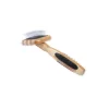 Bass Style & Detangle Pet Comb, 100% Premium Alloy Pin, Staggered Tooth, Pure Bamboo Handle, Striped, A27 - SB